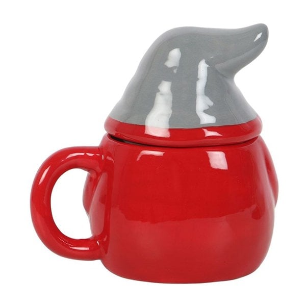 Serano Red and Grey Gonk Lidded Mug