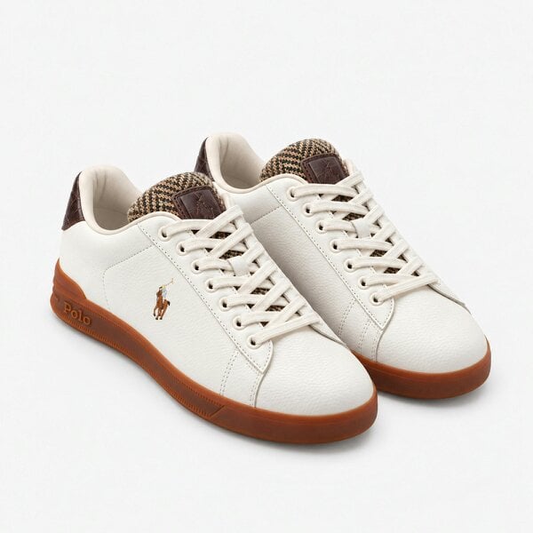 Polo Ralph Lauren HRT CRT III Smart Trainers   in  White