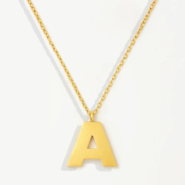 MUCHV Initial Pendant Necklace