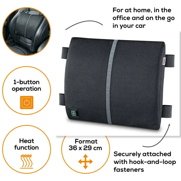 Beurer HK70 Lumbar Heat Pad with Back Rest