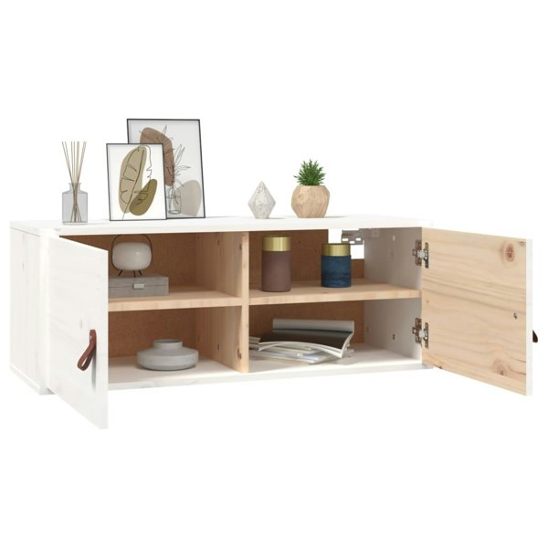 Berkfield Wall Cabinets 2 pcs White 80x30x30 cm Solid Wood Pine
