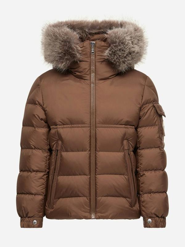 Moncler Enfant Boys Down Padded New Byronf Jacket in Brown