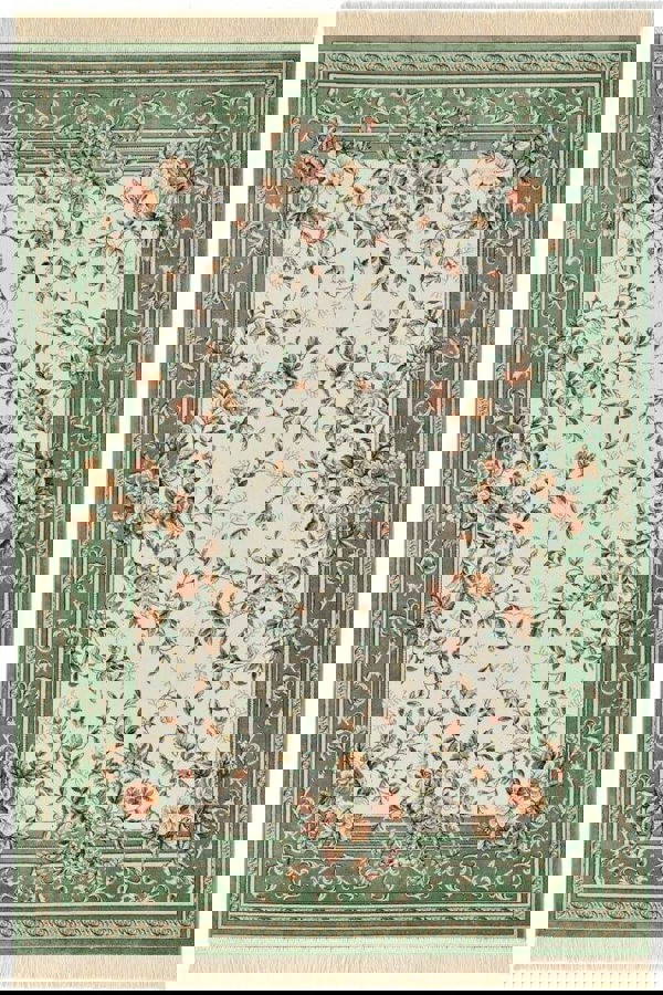 The Rugs Floral Fringed Oriental Rug - Elegant Design