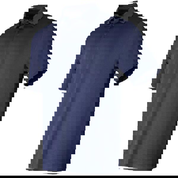 Under Armour Mens Playoff 3.0 Micro-Stripe Polo Shirt - Midnight Navy/White/Midnight Navy - 