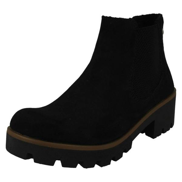 Rieker Ladies Rieker Chunky Gusset Detailed Heeled Ankle Boots 79265