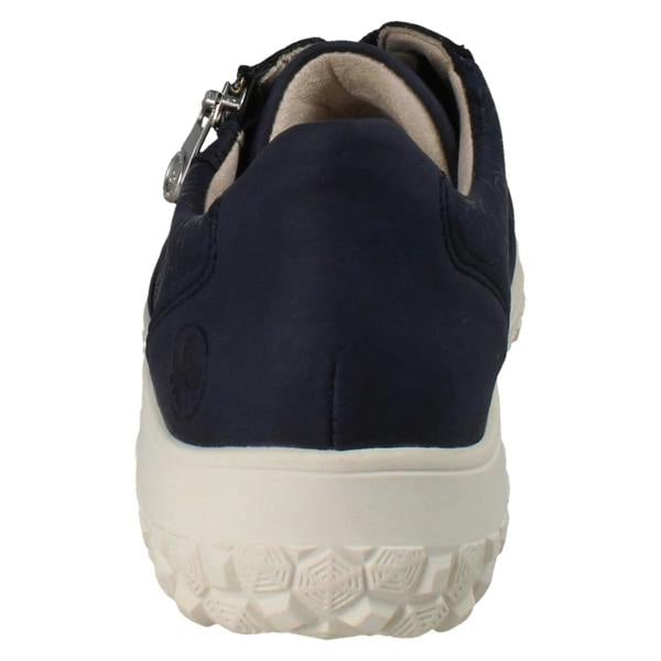 Rieker Womens Rieker Extra Wide Detailed Lace Up Trainers With Side Zip 59501