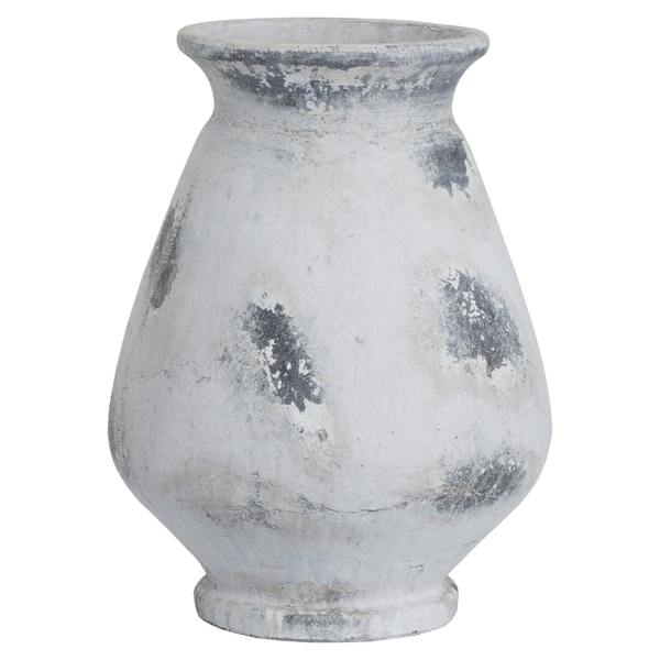 Hill Interiors Naxos Large Antique Style Vase - White - 