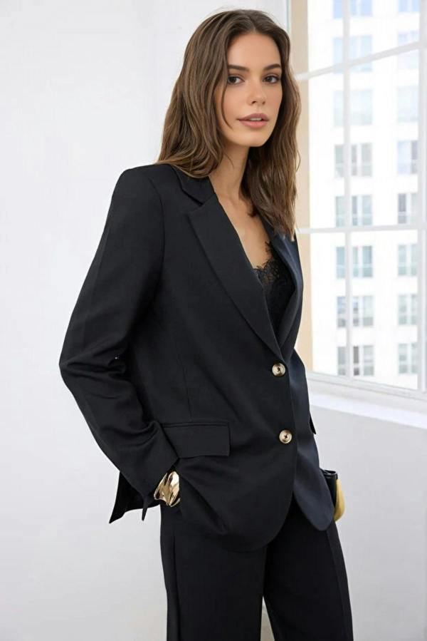 WOVCOR Lined Woven Blazer Jacket
