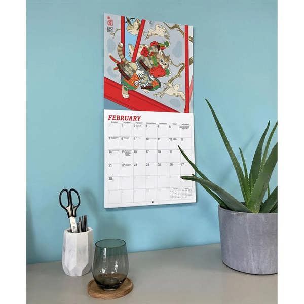 Unbranded Samurai Cats Calendar 2027, Wall Calendars, Month To View, Cats, Gift