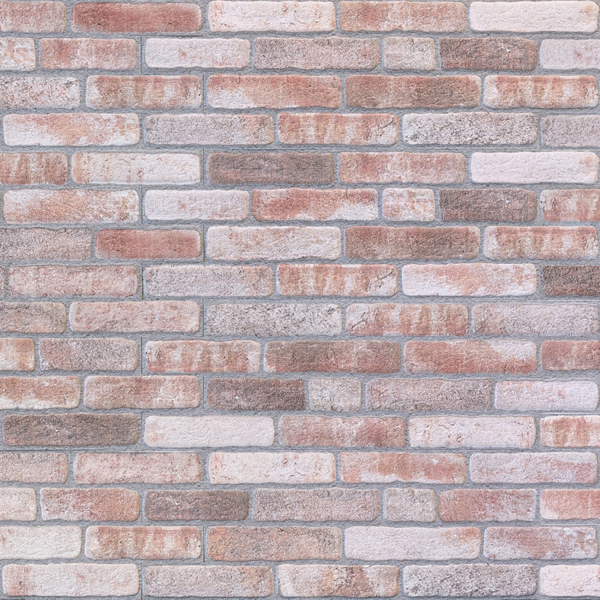 Wallsupply Ultracoustic Rustic Loft Brick Felt, Wall Cladding 3D Interlocking Tiles, 6pcs 1m² White Wash Terracotta Grey