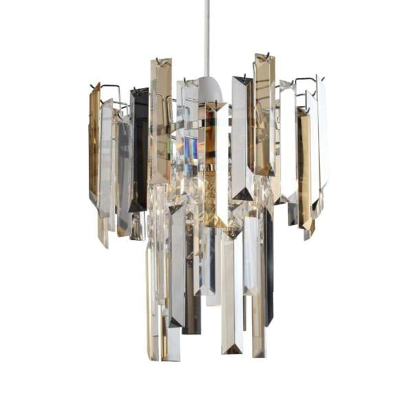 Pagazzi Lighting Onega Champagne and Smoked Glass Easy Fit Pendant Shade