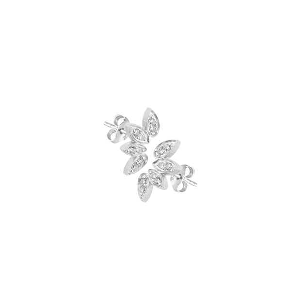 Spero London Flower Stud Sterling Silver Earrings