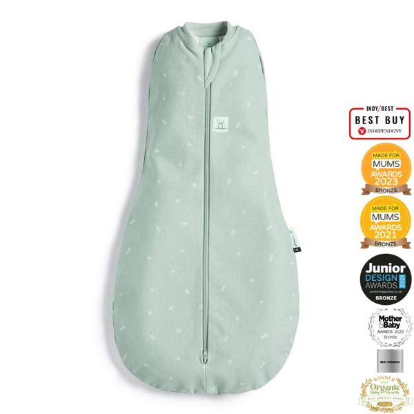 Organic Summer Cocoon Swaddle Sleeping Bag - Sage - 0.2 TOG
