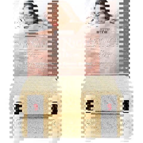 Sweet Dreams Single Size Electric Heated Blanket Mattress Soft Fleece Throw 9 Heat And 9 Timer Settings Dual Controller Washable