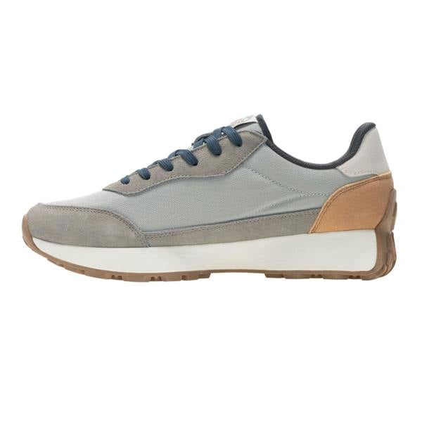 Regatta Mens Marine Heritage II Suede Trainers - Grey/Tan/Denim - 