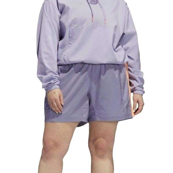 Adidas Womens/Ladies Plus Basketball Shorts - Purple - 