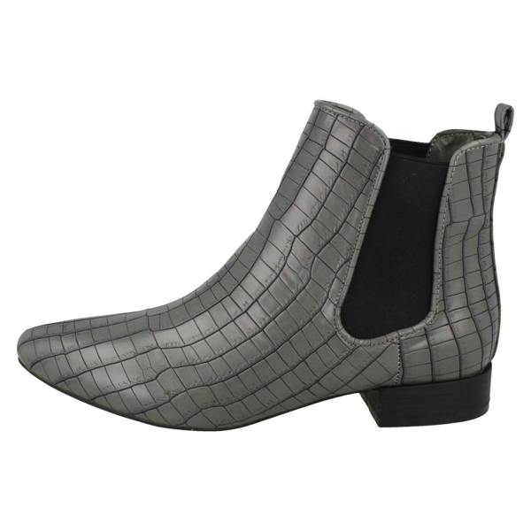 Spot On Ladies Spot On Slip On Ankle Boots