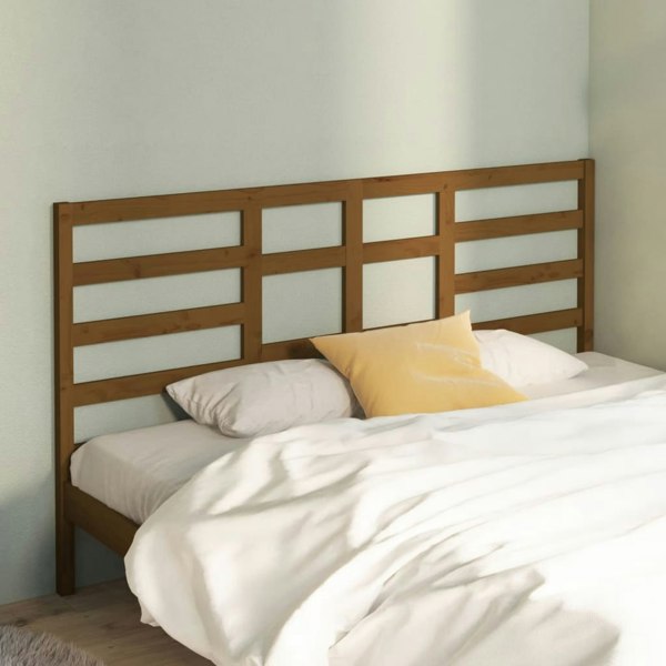 Berkfield Bed Headboard Honey Brown 186x4x104 cm Solid Wood Pine