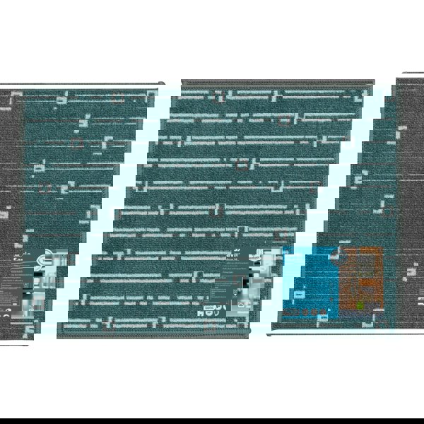 JVL Savio Machine Washable Door Mat, 40x60cm, Teal