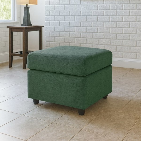 Furnishings For Less Monaco Chenille Fabric Footstool