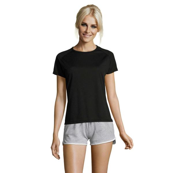 SOLS Womens/Ladies Sporty Short Sleeve T-Shirt - Black