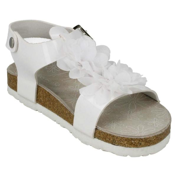 Spot On Girls Spot On Flower Trim Sandals