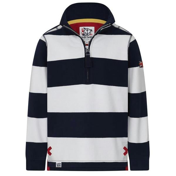 Lazy Jacks Boys Wide Stripe Sweatshirt - Black / White