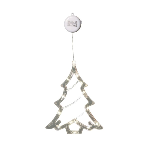Samuel Alexander 20cm Battery Operated Light up Christmas Tree Window Decoration with Warm White LEDs