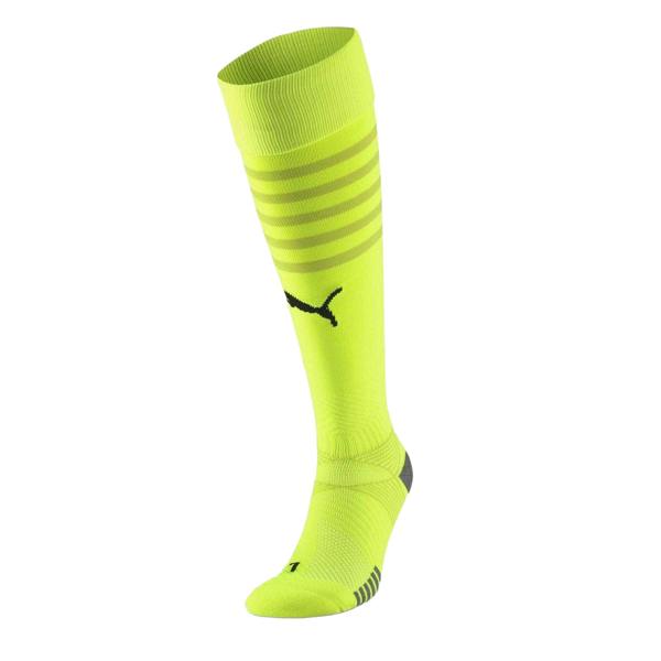 Puma Childrens/Kids Hooped Football Socks - Yellow - 