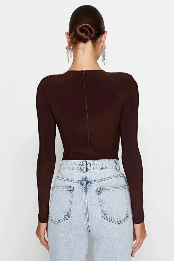 WOVCOR Knit Bodysuit with Cut-Out Detail