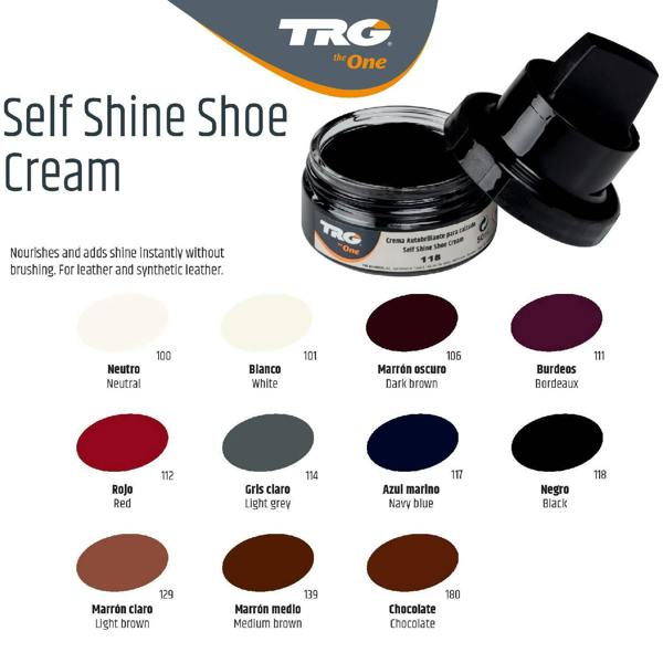 TRG Self Shine Renovating Shoe Cream With Sponge for Instant Shine 50ml