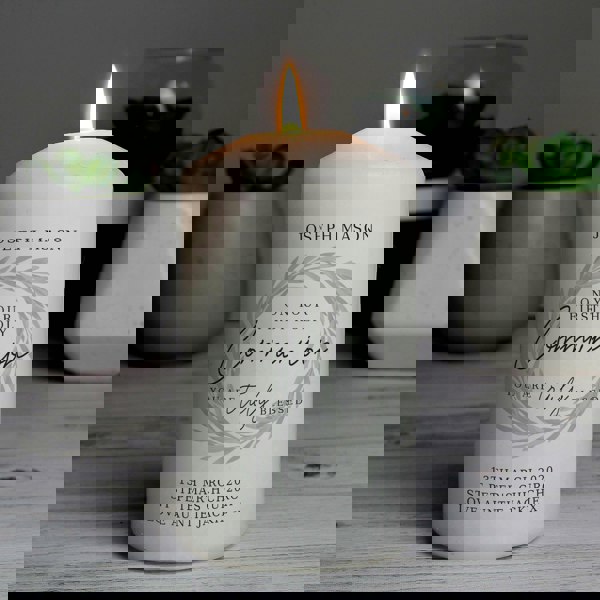 Personalised Memento Company Personalised 'Truly Blessed' First Holy Communion Pillar Candle