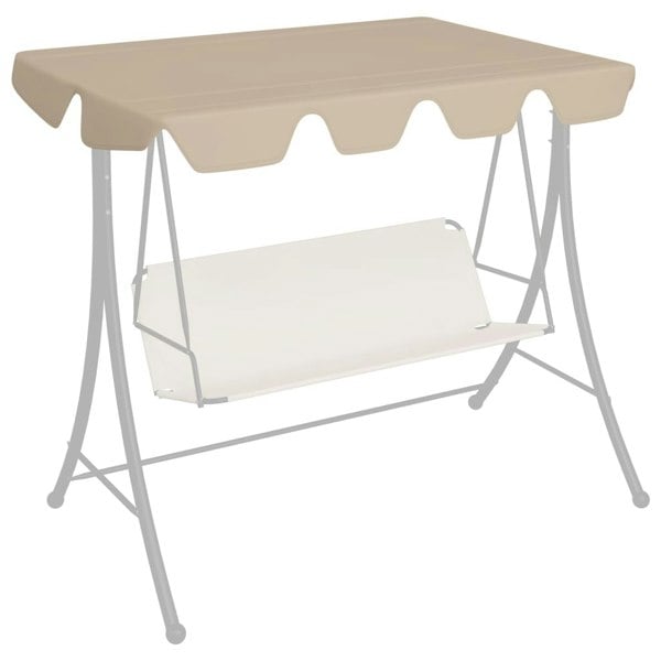 Berkfield Replacement Canopy for Garden Swing Beige 150/130x70/105 cm