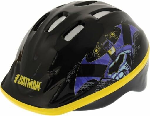 Batman Kids Safety Helmet 48-52cm - Black/Yellow