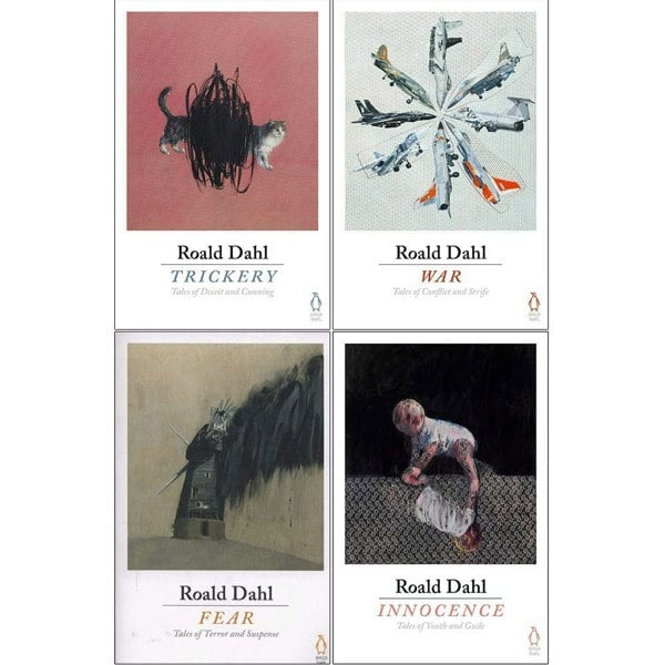 Penguin Roald Dahl 4 Books Collection Set (Trickery, War, Fear, Innocence)