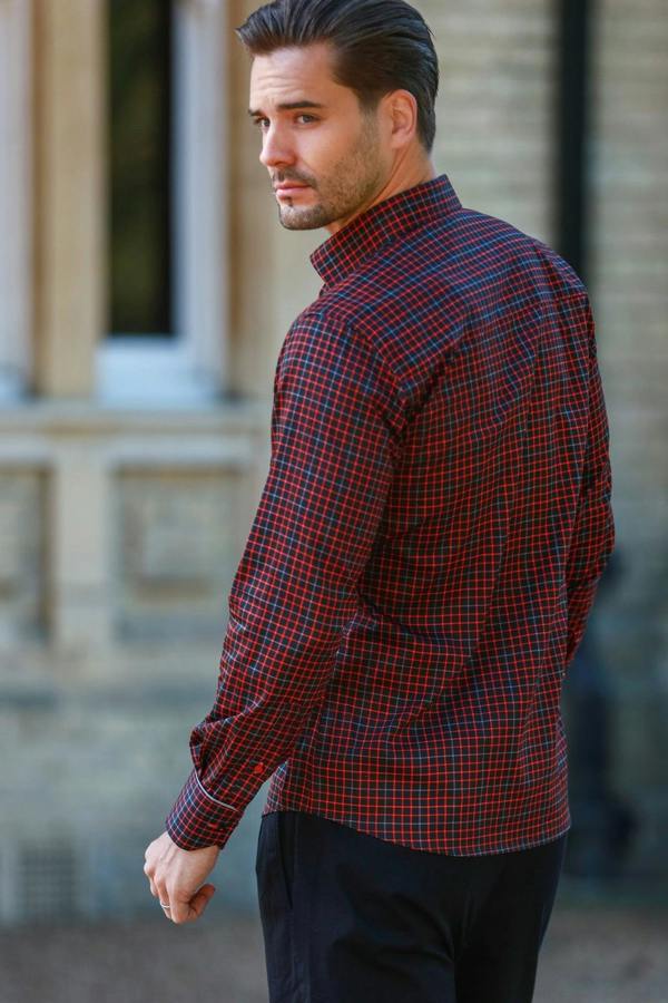 CL2542 BLACK CHECK - Claudio Lugli Shirts