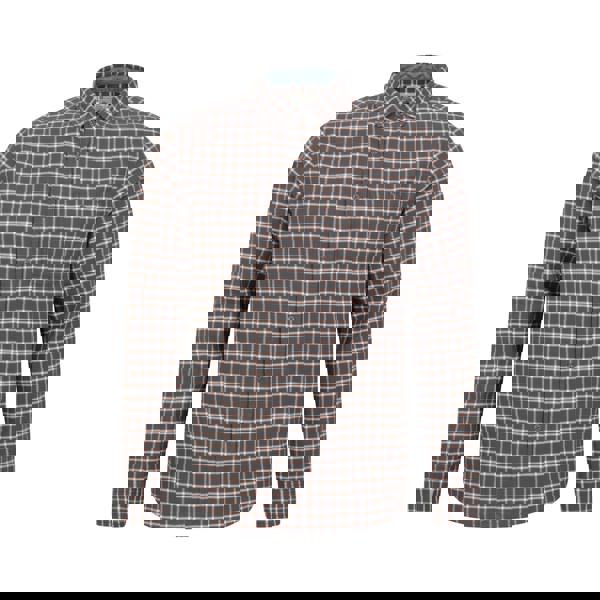 Mountain Warehouse Mens Driftwood Checked Organic Shirt - Dark Grey - 