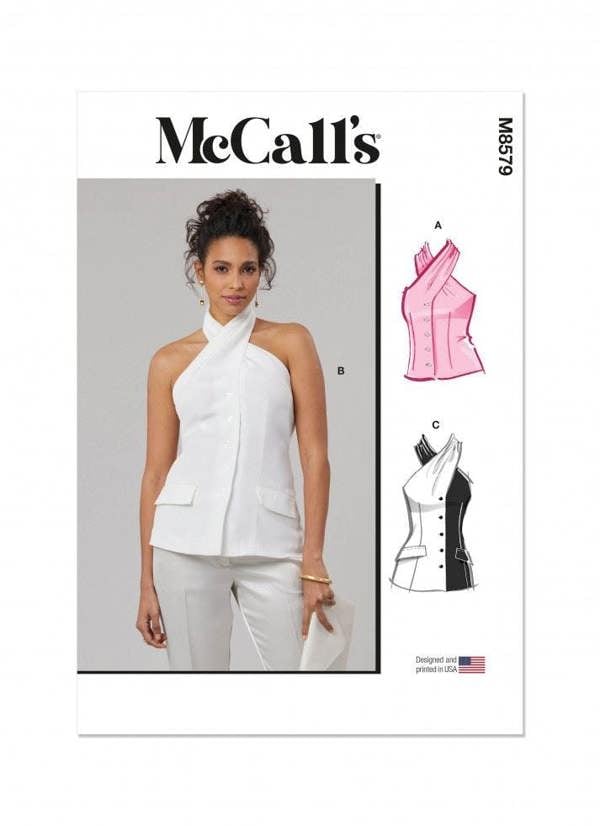 McCalls 8579 Paper Sewing Pattern – Women's Top, Intermediate