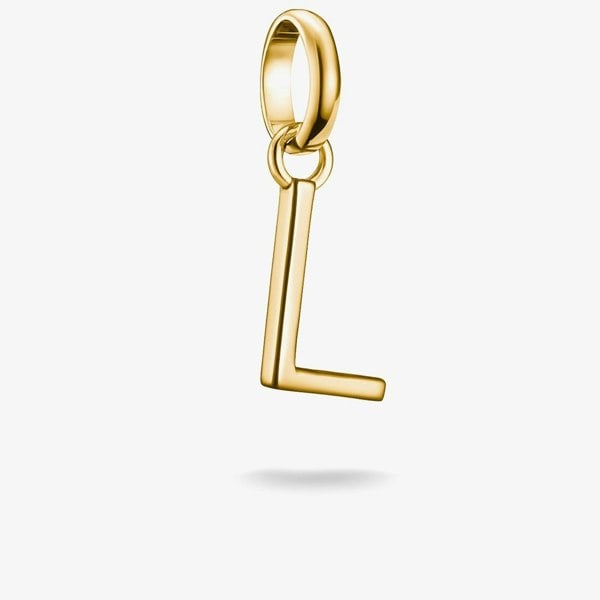 THOMAS SABO Charm Club Connect Gold Plated Letter L Charm CC1218-413-39