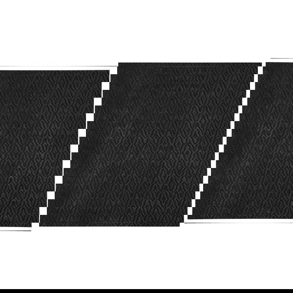 JVL Platina Scraper Rubber Doormat, 40x70cm, Silver/Gold