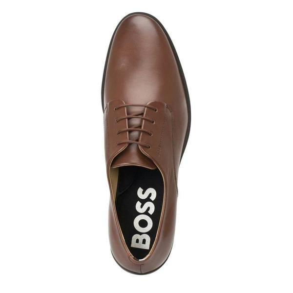 Boss Mens Colby Leather Derby Shoes - Brown - 