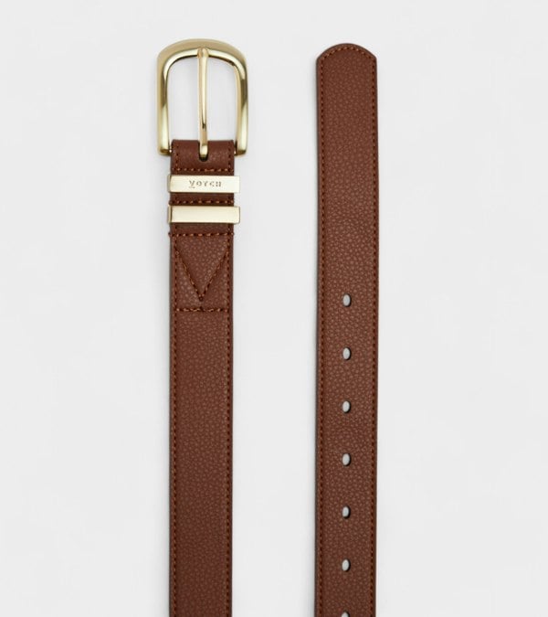 Votch Olive Vegan Bio-Based Bamboo Classic belt in brown