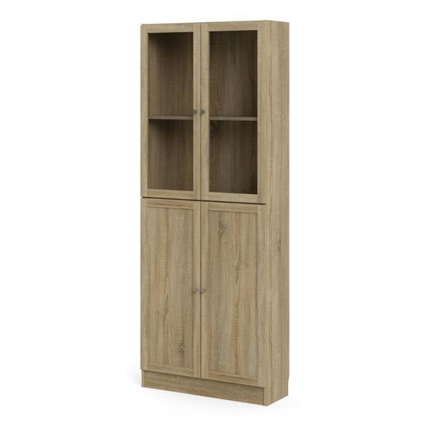 Furniture To Go Basic Tall Wide (4 Shelves) 4 Door Combination Unit in Oak