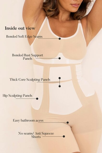 Perky Pear 360Sculpt™ Bust Support Body Suit-BEIGE