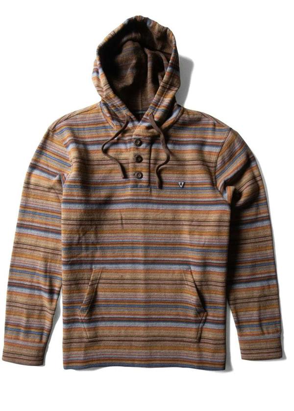 Vissla Descanso Hooded Popover hooded sweatshirt Vissla dark honey S