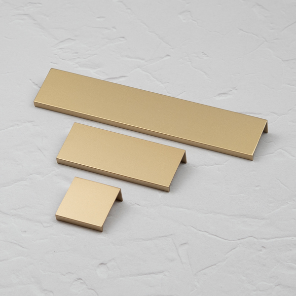 Handle & Home Satin Brass Squared Edge Mount Lip Pull Handles