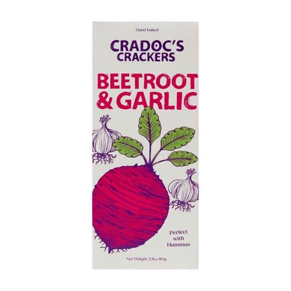 Cradoc's Beetroot & Garlic Crackers (80g)