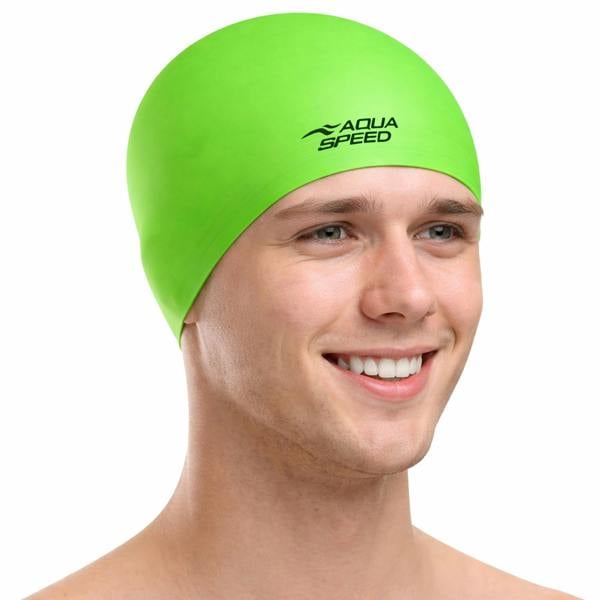 Aqua Speed Unisex Adult Soft Latex Swimming Cap | Comfortable Elastic Flexible Cap