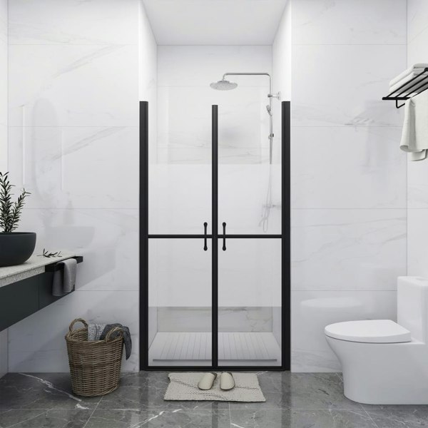 Berkfield Shower Door Half Frosted ESG (98-101)x190 cm