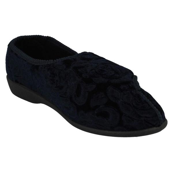 Jo & Joe Ladies Jo & Joe Embossed Floral Detailed Slippers Doreen